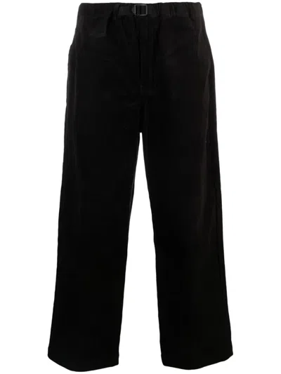 Danton Corduroy Wide-leg Trousers In Black