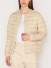 Danton Crewneck Inner Down Jacket Woman Oyster White In Neutral