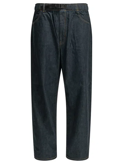 Danton Belted Elasticated-waist Jeans In Blue