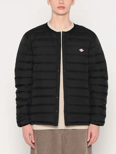 Danton Giacca Crewneck Inner Down Uomo Nera In Black