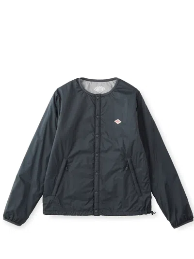 Danton Insulation Collarless Jacket Woman Steel Grey In Blue
