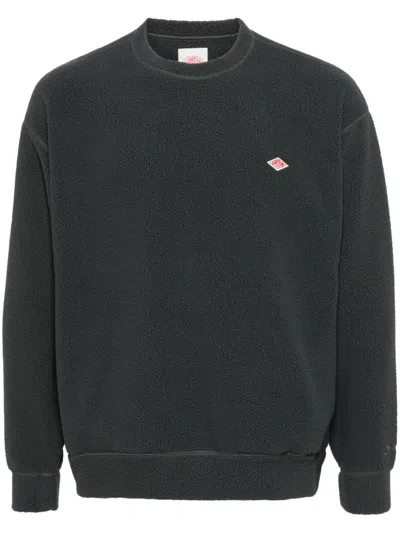 Danton Logo-appliqué Fleece Sweatshirt In Grey
