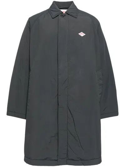 Danton Logo-appliqué Padded Car Coat In Grey