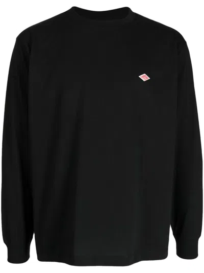 Danton Logo-patch Long-sleeve Sweatshirt In Black