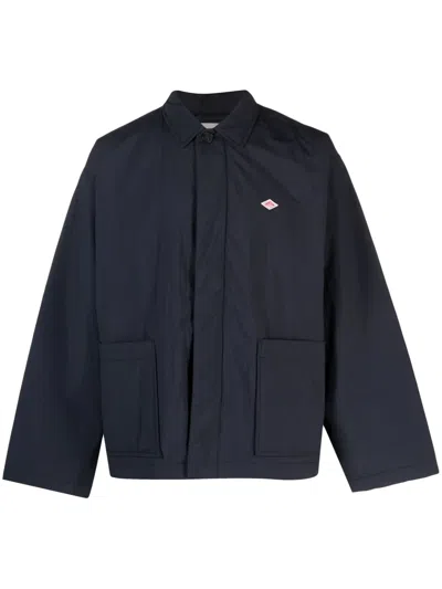 Danton Logo-patch Padded Jacket In Blue