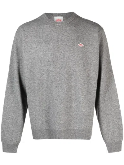Danton Logo-patch Wool Jumper In Grey