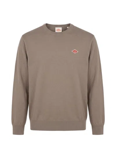 Danton Logo-patch Crew-neck Sweater In Neutral