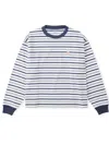 Danton Long Sleeve T-shirt Woman Navy And White