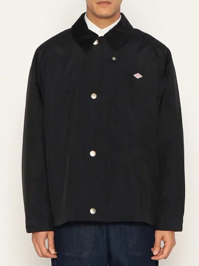 Danton Nylon Taffeta Work Jacket In Black