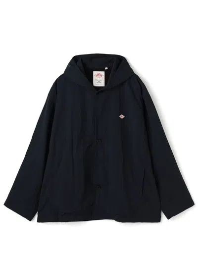 Danton Nylon Tusser Hooded Jacket In Black