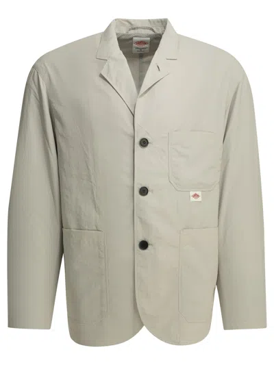 Danton Tusser Mesh-lined Blazer In Brown