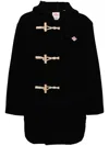 Danton Wool-blend Duffle Coat In Black