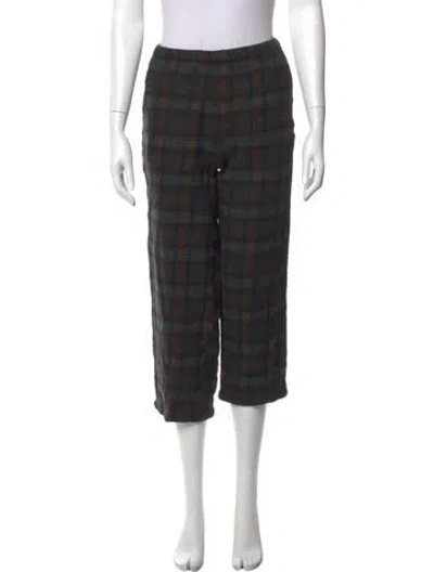 Pre-owned Danton Wool Straight Leg Pants In Gray