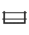 Danya B 2-tier Ledge Wall Shelf Organizer With Five Hanging Coat Or Towel Hooks, Perfect For Entryway Or Bat In Black