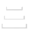 Danya B Aalto U-shaped Floating Wall Shelves, Set Of 3 In White