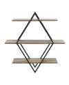 DANYA B ANTIGUA CROSSED DOUBLE DIAMOND SHELF UNIT