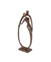 Danya B Circle Of Love Bronze Sculpture In Dark Brown