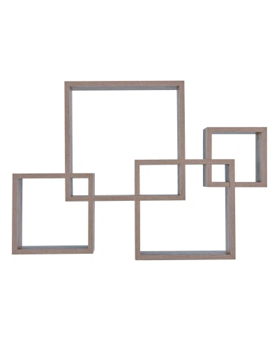 Danya B Intersecting Cube Shelves In Weathered Oak