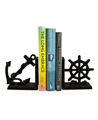 Danya B . Nautical Iron Bookend Set In Dark Brown