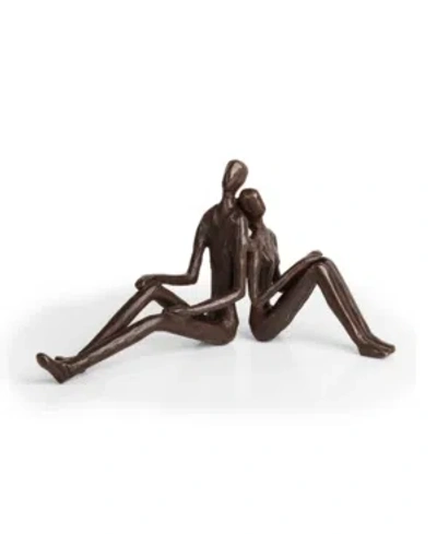 Danya B . Romantic Couple Bronze Sculpture In Dark Brown