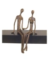 Danya B . Sitting Couple Cast Bronze In Dark Brown