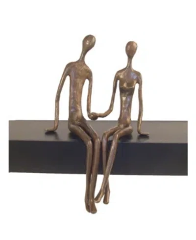 Danya B . Sitting Couple Cast Bronze In Dark Brown