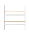DANYA B STEINER ROUNDED CONTEMPORARY 2-TIER KIDS BOOK OR MAGAZINE STORAGE WALL-MOUNT BOOKCASE WITH CONTRASTI
