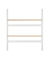 Danya B Steiner Rounded Contemporary 2-tier Kids Book Or Magazine Storage Wall-mount Bookcase With Contrasti In White