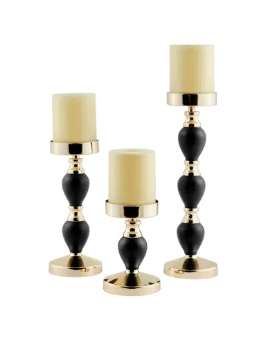Danya B Talia Candlestick Taper 3-piece Candle Holders Set In Multi