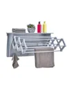 Danya B . Wall Mounted Retractable Accordion Drying Rack In Gray