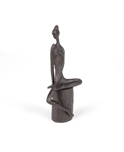 Danya B Woman In Reflection Cast Iron Sculpture In Dark Brown