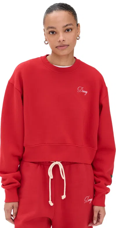 Danzy Cropped Crewneck Red