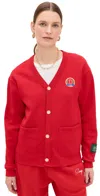 Danzy Full Length Cardigan Red In Red