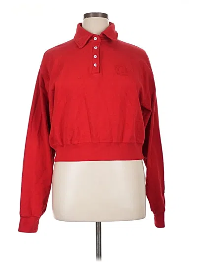 Pre-owned Danzy Long Sleeve Polo Shirt In Red