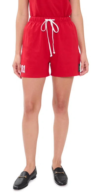 Danzy Vintage Style Soccer Shorts Red