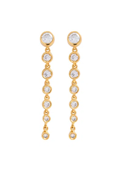 Daphine Gloria 18kt Gold-plated Drop Earrings In Crystal