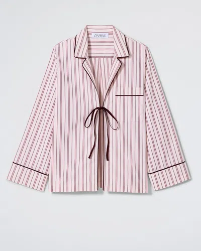 Daphne The Lobby Shirt In Blush Stripe