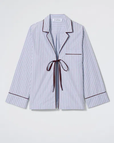 Daphne The Lobby Shirt In Robin Stripe