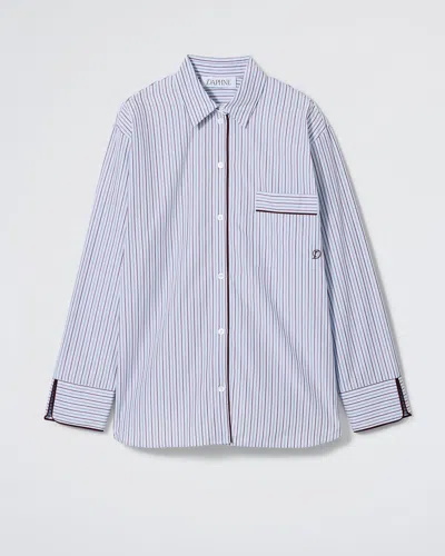 Daphne The Overnight Shirt In Robin Stripe