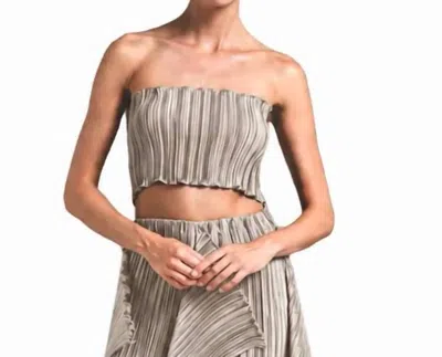 Daphne Valente Anonymous Top In Stone In White