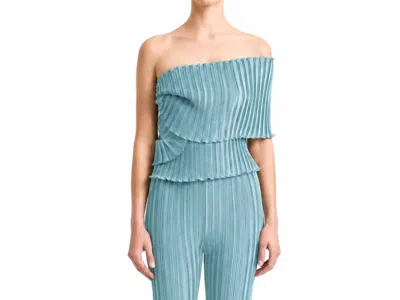 Daphne Valente Delos Top In Aqua Glass In Multi