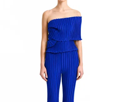 Daphne Valente Delos Top In Cobalt In Blue