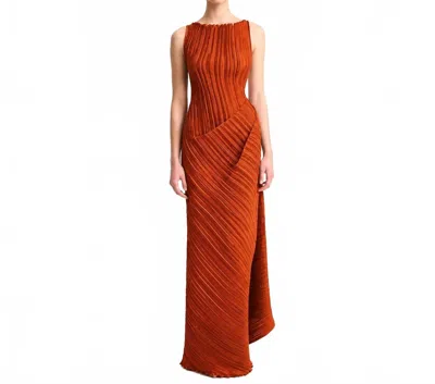 Daphne Valente Gaia Maxi Dress In Ginger In Multi
