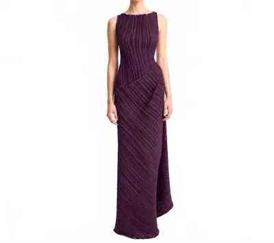 Daphne Valente Gaia Maxi Dress In Plum In Pink
