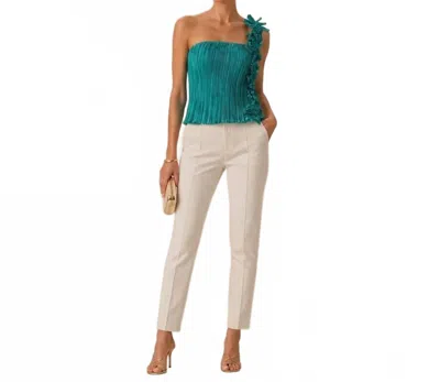 Daphne Valente Garland Top In Peacock In Blue