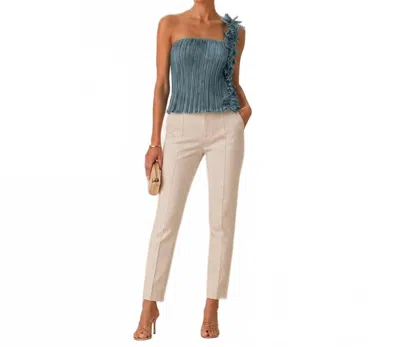 Daphne Valente Garland Top In Slate In Grey