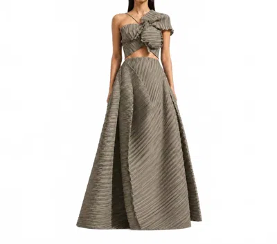 Daphne Valente Gnosis Top In Greige In Grey