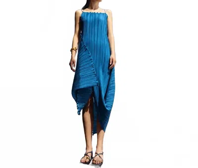 Daphne Valente Hydro Midi Dress In Petrol In Multi