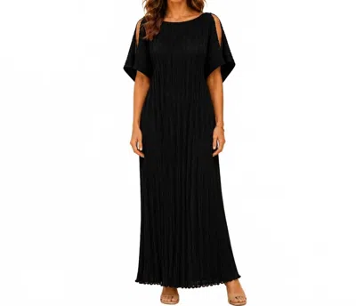 Daphne Valente Ifigenia Caftan Maxi Dress In Black