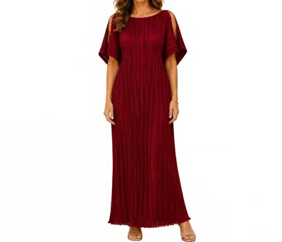 Daphne Valente Ifigenia Caftan Maxi Dress In Brick In Red